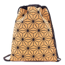 Load image into Gallery viewer, Geometric-Drawstring-Sports-Cork-Backpack.jpg
