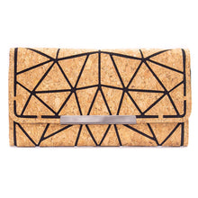 Load image into Gallery viewer, Trifold-Geometric-Vegan-Cork-Wallet.jpg
