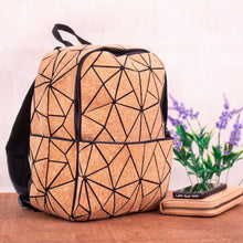 Load image into Gallery viewer, Women-Geometric-Cork-Backpack.jpg
