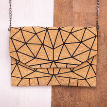 Load image into Gallery viewer, Cork-Geometric-Chain-Crossbody-Bag.jpg
