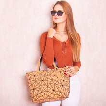 Load image into Gallery viewer, Geometric-Cork-Tote-Handbag.jpg
