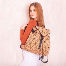 Load image into Gallery viewer, Geometric-Cork-Backpack.jpg
