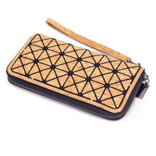 Load image into Gallery viewer, Geometric-Triangle-Cork-Zipper-Wallet.jpg
