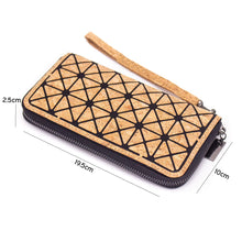 Load image into Gallery viewer, Geometric-Triangle-Cork-Zipper-Wallet.jpg
