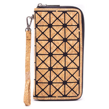 Load image into Gallery viewer, Geometric-Triangle-Cork-Zipper-Wallet.jpg
