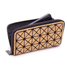 Load image into Gallery viewer, Geometric-Triangle-Cork-Zipper-Wallet.jpg
