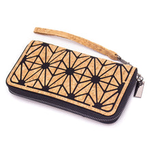 Load image into Gallery viewer, Geometric-Irregular-Triangle-Cork-Zipper-Wallet.jpg
