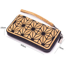 Load image into Gallery viewer, Geometric-Irregular-Triangle-Cork-Zipper-Wallet.jpg
