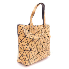 Load image into Gallery viewer, Geometric-Cork-Tote-Handbag.jpg
