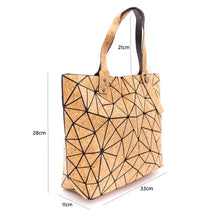 Load image into Gallery viewer, Geometric-Cork-Tote-Handbag.jpg
