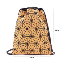 Load image into Gallery viewer, Geometric-Drawstring-Sports-Cork-Backpack.jpg
