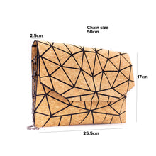 Load image into Gallery viewer, Cork-Geometric-Chain-Crossbody-Bag.jpg
